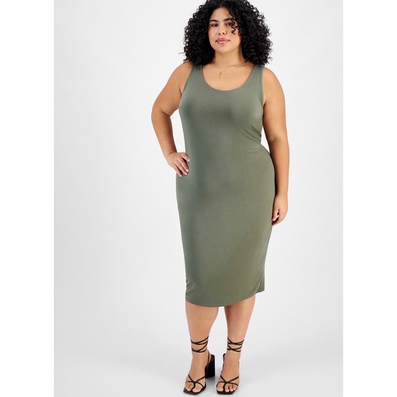 Bar III Dresses & Skirts - Bar III Bodycon Green Midi Dress, Large